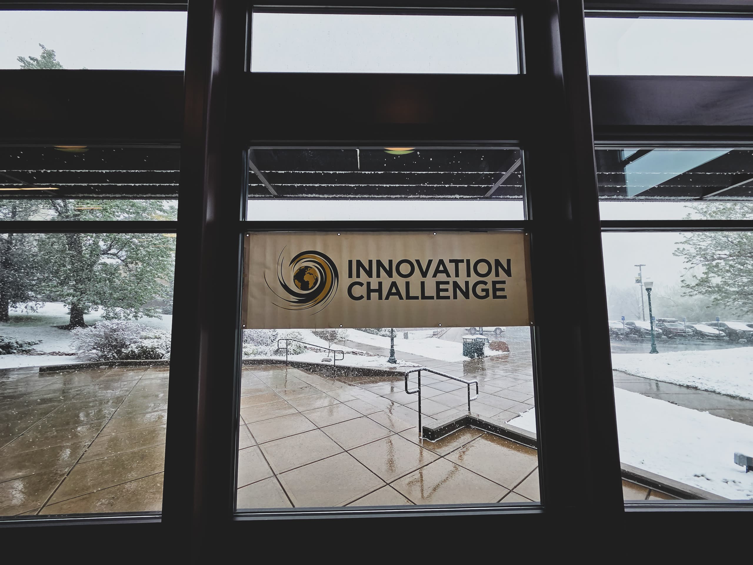 Innovation Challenge banner displayed at Regis University
